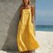 Women's Sleeveless Casual Resort Midi Dress – Summer Beach Vacation Gown 2026_ecoleips.com