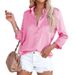 Women's Clothing spring hot sale acetate satin material solid color long sleeved business women's tops shirts women_ecoleips.com