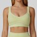 Zechuang Color Block Brushed Yoga Sports Bra U Shaped Backless High End Fitness Running Women's Wear_ecoleips.com