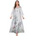 Muslim Women's Long Robe With Printed Beading And Diamonds Dubai Arabic Dress Abaya_ecoleips.com