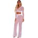 N331 Women's New Long Sleeve Hooded Mesh See-through Two-piece Set_ecoleips.com