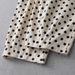 Suitable For All Seasons French Style Cotton Linen Polka Dot Wide Leg For Women 2024 Summer Thin Casual High Waist Straight Loose Cropped Pants_ecoleips.com