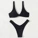 Yiyong 2024 European And American Best-Selling Swimwear Solid Color Sexy High-Waisted Bikini Strap Two-Piece Swimsuit_ecoleips.com
