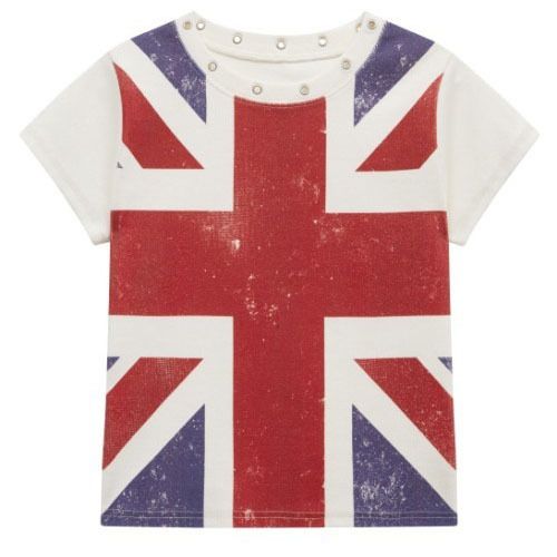 Gothic Trendy Women's round Neck T-Shirt Flag Print Slim Fit Cropped Hip Hop Commuter Top Y2k European American Style_ecoleips.com
