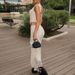 Women's Fashion Autumn New Sexy Ruched Strap Top French Style Lace Skirt Set_ecoleips.com