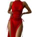 New Style European And American Solid Color Long Swimsuit Sun Protection Cover-Up Bikini Beach Skirt Three-Piece_ecoleips.com