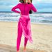 Muslim Swimsuit Women's One-Piece Swimsuit With Skirt Long Sleeve Beachwear Sun Protection Two-Piece Set Swimming Suit_ecoleips.com