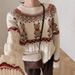 girl New Ye Atmosphere Christmas Red Be Sweater Women Pullover Loose Autumn Winter Thickened Lazy Knitted Top For_ecoleips.com
