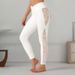 Women's Clothing Slim Lace Stitching Yoga Leggings High Waist Running Sports Fitness Clothes_ecoleips.com