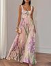 Pleated Print Dress For Women New Trendy Spring/Summer Regular Fit Adult_ecoleips.com