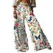 Women's Clothing Linen Loose Elastic Waist Pocket Women's Straight Casual Pants_ecoleips.com