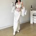 2025 Spring New Women's Solid Color Slim Fit Camisole Fashion High Waist Skirt Set_ecoleips.com