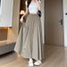 Japanese And Korean Casual Lazy Style High Waist Wide Leg Yamamoto Pants Skirt Women's 2025 Summer New Ice Silk Quick Drying Long Pants_ecoleips.com