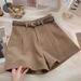 High Waist White Shorts For Women Spring Summer 2025 New Style Suit Wide Leg Pants Loose Versatile Fashion Casual_ecoleips.com
