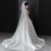 Women's Clothing Light Wedding Dress Bride Simple Satin Tube Top High End Small Trailing Main Yarn Welcoming Out Yarn White Dress_ecoleips.com
