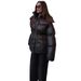 "Versatile Hooded Puffer Jacket For Women - Lightweight Polyester Zip-Up Coat With Drawstring Waist, Olive/Black/Taupe (S/M/L)"_ecoleips.com