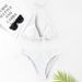 Women's Clothing Swimsuit Strap On Ins Bikini Sexy Solid Color Swimsuit Beach Vacation Bikini_ecoleips.com