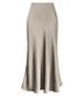 Elegant Satin High-Waisted Mermaid Skirt – Flowy A-Line Midi Skirt With Smooth Acetate Fabric, Champagne/Purple/Lavender/Orange, S/M/L/XL/XXL_ecoleips.com