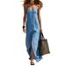 Women's Loose Fit Sleeveless Halter Maxi Dress – Casual Minimalist Resort Gown For Spring Summer 2026_ecoleips.com
