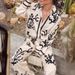 Women’s Clothing Fashion Personality Printing Long Sleeved Color Matching Holiday Leisure Loose Suit_ecoleips.com
