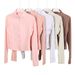 Women's Slim Fit Short Stand Collar Jacket Long Sleeve Sports Fitness Running Yoga Outerwear_ecoleips.com