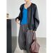 Aria Basics Taochuan Korean-style Retro Casual Jacket With A Sophisticated Round Neck And Soft Leather Texture 2786_ecoleips.com