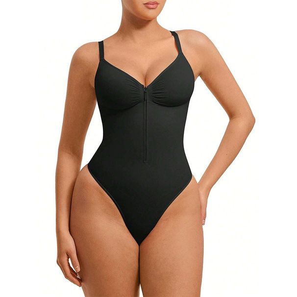 Cross-border Bestseller European And American V-neck Strap Zipper T-back Tight-fitting Shapewear Waist-slimming Seamless_ecoleips.com