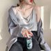Silk Camisole For Women Spring Summer Satin V-neck Loose Slimming Inner Wear Base Shirt Wholesale_ecoleips.com