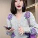 Popular Romantic Retro Floral Sweater Cardigan With A Unique Knitted Design, Niche Top Coat_ecoleips.com