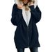 Women's Clothing Lambskin Hooded Mid Length Sweatshirt For Women Autumn And Winter New Plush Plush Coat For Women_ecoleips.com
