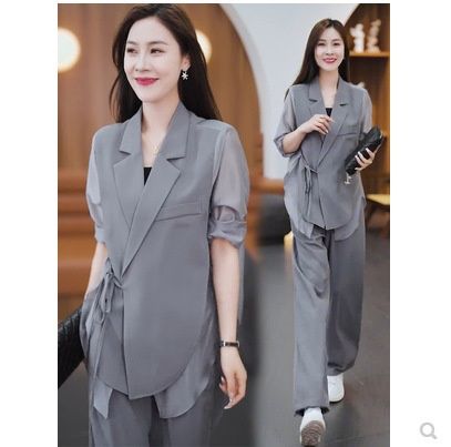 Elegan And Youhful High-end Fashion Sui For Women, Popular Sunscreen Jacke Wih Maching Pans, Sylish Wo-piece_ecoleips.com