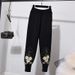 Floral Knit Sweater & Skinny Pants Set – Elegant Two-Piece Outfit (S-XL) | Korean-Inspired Chic_ecoleips.com