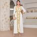 Women's Clothing Gold Lace Sequin Embroidery Beaded Dress_ecoleips.com