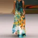 Elegant Sleeveless Women Dress Summer Vintage Print Loose Long Maxi Dresses Lady V Neck Pocket Sundress Femme Vestido Plus Size_ecoleips.com