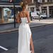 Women's Clothing New Style Solid Color Sexy Waist Slim Fit Pleated Slit Satin Dress Long Skirt_ecoleips.com