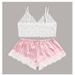 Lace & Stripes Seduction Set – Plus-Size Sleepwear With Matching Bra (S-XL)_ecoleips.com