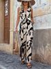 Women's Sleeveless High-Waisted Wide-Leg Jumpsuit Spring/Summer Printed_ecoleips.com