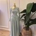 European And American Style Women's Long Dress with Long Sleeves Pleated Asymmetrical Neckline Elegant Sweet Design_ecoleips.com