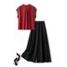 Women's Clothing Fashion Thin Pants Suits T Shirts Two Piece Suits_ecoleips.com