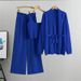K Loose Casual Fashion Set, Women's Knitted Cardigan Jacket, Camisole, Wide Leg Pants, Three Piece Set_ecoleips.com