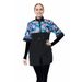 Conservative Three Piece Swimsuit Set Muslim Beachwear Long Sleeved Floral Skirt Long Pants Sun Protection Swimwear For Women_ecoleips.com
