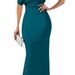 Women's Clothing Elegant Sleeveless Off Shoulder Bodycon Long Formal Party Dress_ecoleips.com