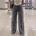 Women's Clothing High Waist Wide Leg Pants For Women Spring And Summer Fashion Temperament Versatile Hollow Lace Splicing Denim Drape Pants_ecoleips.com