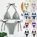 Sexy Backless Bikini Set – High-Cut Cheeky Bottoms & Adjustable Straps (Trendy & Flattering For Beach & Pool)_ecoleips.com