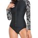 Aria Basics European And American Foreign Trade Two-piece Long-sleeve Zippered Surfing Sun-protective Women's Swimsuit, Hot Spring_ecoleips.com