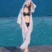 Korean Style Beach Vacation Hooded Cover up for Women Super Cute Sun Protection Clothing with Embroidered Details New 2022_ecoleips.com