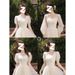 Champagne Color 2025 Wedding Female Bride Sister Group Bridesmaid Graduation Performance Dress_ecoleips.com