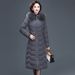 Plus Size Winter Coat Long Thermal Jacket With Detachable Faux Fur Collar & Hood, Warm Trench Coat For Mature Ladies_ecoleips.com