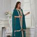 Muslim Abaya Women's Light Set Mesh Beaded Two-Piece Dress Robe_ecoleips.com
