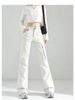 K Micro Pull Work Pants Women's New Retro Outdoor Loose Wide Leg Slimming Casual Pants_ecoleips.com